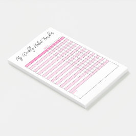 ミニマリストPink Weekly Clusion Trackerポストイットノート ポストイット