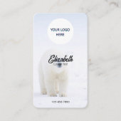ミニマリストPolar Bear名刺 – カスタマイズ可能 名刺 (正面)
