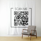 ミニマリストQRコードスキャンしてねビジネス タペストリー (インサイチュ)
