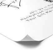 ミニマリストQRコードハネムーン結婚基金 ポスター (角)