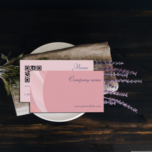 ミニマリストQRコードパステルterracotta名刺 名刺