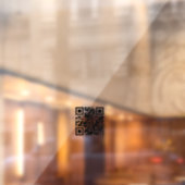 ミニマリストQRコードビジネスオープニングアワーズホワイト ウィンドウサイン (シート2)