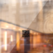 ミニマリストQRコード営業時間ホワイト ウィンドウサイン (シート2)