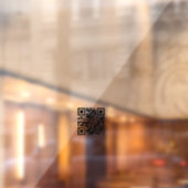 ミニマリストQRコード営業時間 白 ウィンドウサイン (シート2)