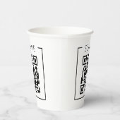 ミニマリストQRコード スキャンミー ビジネス 紙コップ (右)