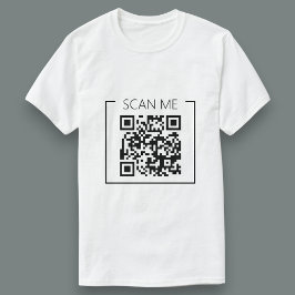 ミニマリストQRコード スキャンミー ビジネス Tシャツ