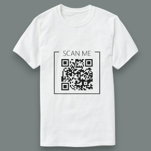 ミニマリストQRコード スキャンミー ビジネス Tシャツ