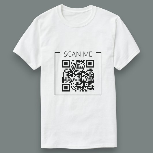 ミニマリストQRコード スキャンミー ビジネス Tシャツ