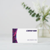 ミニマリストQRブルーパープルホワイト名刺 名刺 (スタンド正面)