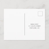 ミニマリストRSVPカードと食事の選択 ポストカード (裏面)