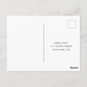 ミニマリストRSVPカードと食事の選択 ポストカード (裏面)