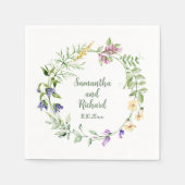 ミニマリストSageフローラ結婚リース スタンダードカクテルナプキン (正面)