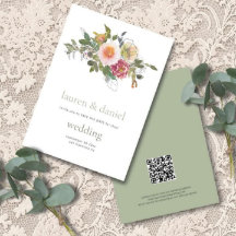 ミニマリストSage Greenフローラ結婚QR