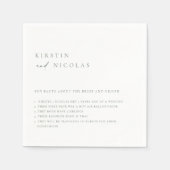 ミニマリストSage Green結婚のおもしろいファクトナプキン スタンダードカクテルナプキン (正面)