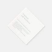 ミニマリストSage Green結婚のおもしろいファクトナプキン スタンダードカクテルナプキン (角)
