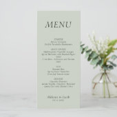 ミニマリストSage Green結婚のフラットメニュー メニュー (スタンド正面)