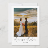 ミニマリストSage Green 結婚フローラ 招待状 (正面)