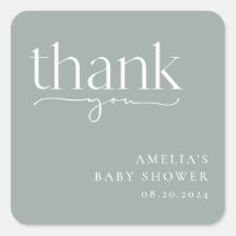 ミニマリストSage Green Baby Showerありがとう
