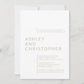 ミニマリストSage Green Isolated 結婚 Names 招待状 (正面)