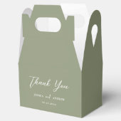 ミニマリストSage Green & White シンプル 結婚s フェイバーボックス (オープン)