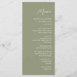 ミニマリストSage Green & White シンプル 結婚s メニュー