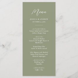 ミニマリストSage Green & White シンプル 結婚s メニュー