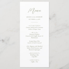 ミニマリストSage Green & White シンプル 結婚s メニュー