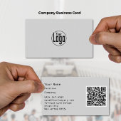 ミニマリストScannable Gray & Black Company 名刺