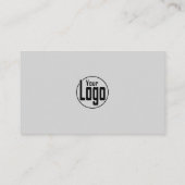 ミニマリストScannable Gray & Black Company 名刺 (裏面)