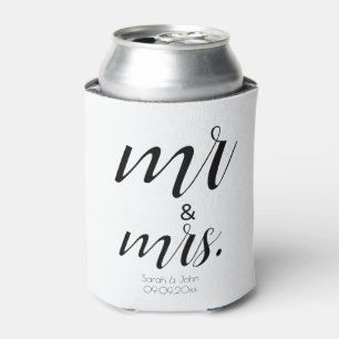 ミニマリストScript Black & Whiteミセス結婚ズ 缶クーラー