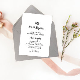 ミニマリストShhh驚きの引退パーティー 招待状