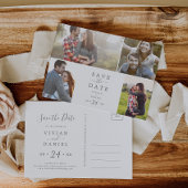 ミニマリストSilver 4写真テンプレート日付の保存 インビテーションポストカード