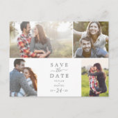 ミニマリストSilver 4写真テンプレート日付の保存 インビテーションポストカード (正面)