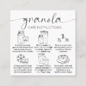 ミニマリストSour生地グラノーラの気に指示 スクエア名刺 (正面)