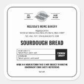 ミニマリストSour生地パンコテージ法ラベル スクエアシール (正面)