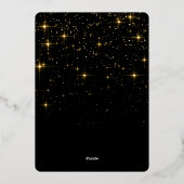 ミニマリストSparkleクリスマスフォト金ゴールド 箔シーズンカード (裏面)