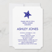 ミニマリストStarfishブライダルシャワー招待,海軍 招待状 (正面)