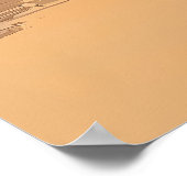 ミニマリストSydney Skyline – オーストラリアのソフトトーン ポスター (角)