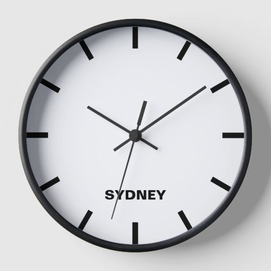 ミニマリストSydney Time Zone Newsroom Wall 壁時計 (正面)