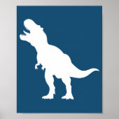 ミニマリストT-Rex恐竜シルエット・ナーサリ―ウォール ポスター (正面)