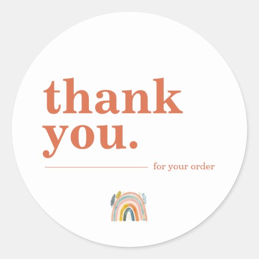 ミニマリストTerracotaビジネスカスタマーに感謝 ラウンドシール (正面)