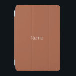 ミニマリストterracotta名前をカスタムするモノグラム iPad miniカバー<br><div class="desc">ミニマエレガントリストテラコッタ名前をカスタムするモノグラムiPadミニカバー。カスタマイズ可能な白い文字(あなたが望むもしだけ削除できる)とプレーン無地のテラコッタの背景。</div>
