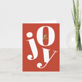 ミニマリストTerracotta喜びジンジャーブレッドクリスマス シーズンカード