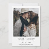 ミニマリストTerracotta斜体結婚書記 招待状 (裏面)