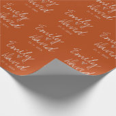 ミニマリストTerracotta新郎新婦結婚の名前 ラッピングペーパー (角)
