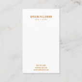 ミニマリストTerracotta植物景観デザイナー 名刺 (裏面)