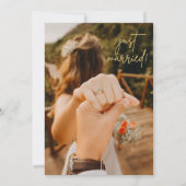 ミニマリストTerracotta Bohemian写真パーソナライズされた セーブザデート (裏面)