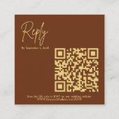 ミニマリストTerracotta Bohemian日付を保存RSVP エンクロージャーカード (正面)