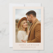 ミニマリストTerracotta Bohemian Photo 結婚's 招待状 (裏面)