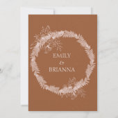 ミニマリストterracotta boho焼きリハーサルディナー 招待状 (裏面)